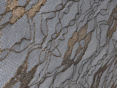 DENIM light blue with gold lace [18617]