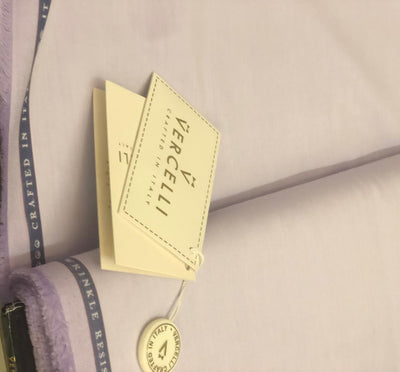 Italian Supima Cotton Twill VERCELLI' 58" wide available in white, pink and lilac [18632/33]