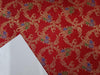Silk Brocade fabric RED x metallic GOLD color 44" wide BRO882[2]
