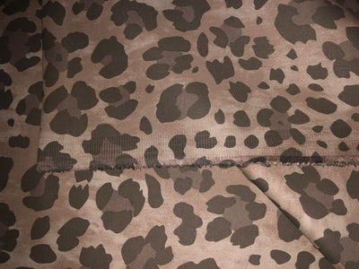 100% Cotton Denim  Fabric 58" wide leopard print brown [18229]