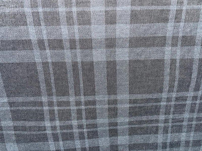 100% Cotton Denim Plaids Fabric 58" wide available in  [ NAVY PLAIDS / /CREAM PLAIDS/]