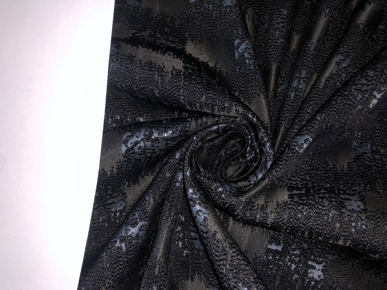 Brocade rich fabric black and grey jacquard with subtle metallic silver 58" wide BRO913[4]