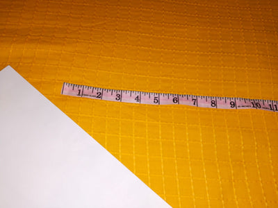 100% Pure Cotton lawn Dobby bright mustard yellow fabric 58" wide [15894]