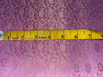 Silk Brocade fabric pinkish lavender intricate floral  BRO1082[3]