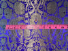 Silk Brocade Fabric Royal  blue \X Metallic Antique Gold 44" wide BRO152[1]