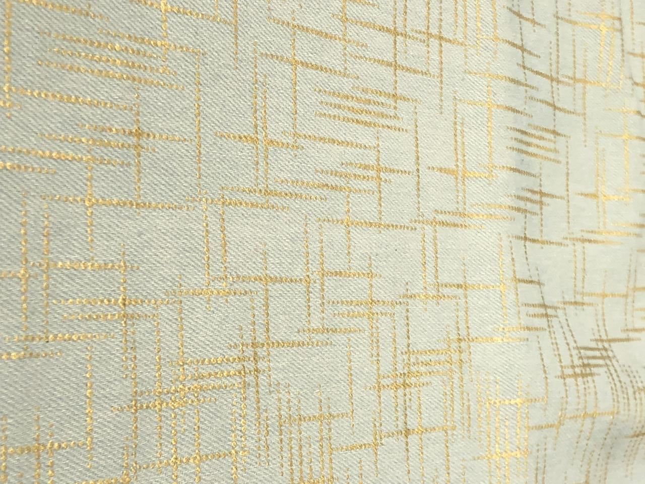 100% Cotton Denim Fabric with foil print 58" wide available in 3 colors light dusty green, light blue and darker blue[17720/21/22]