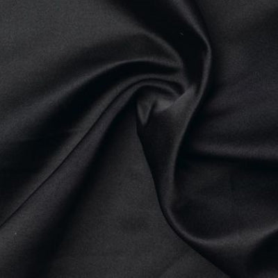 100% Silk Crepe  Black color available in 44" and 54"