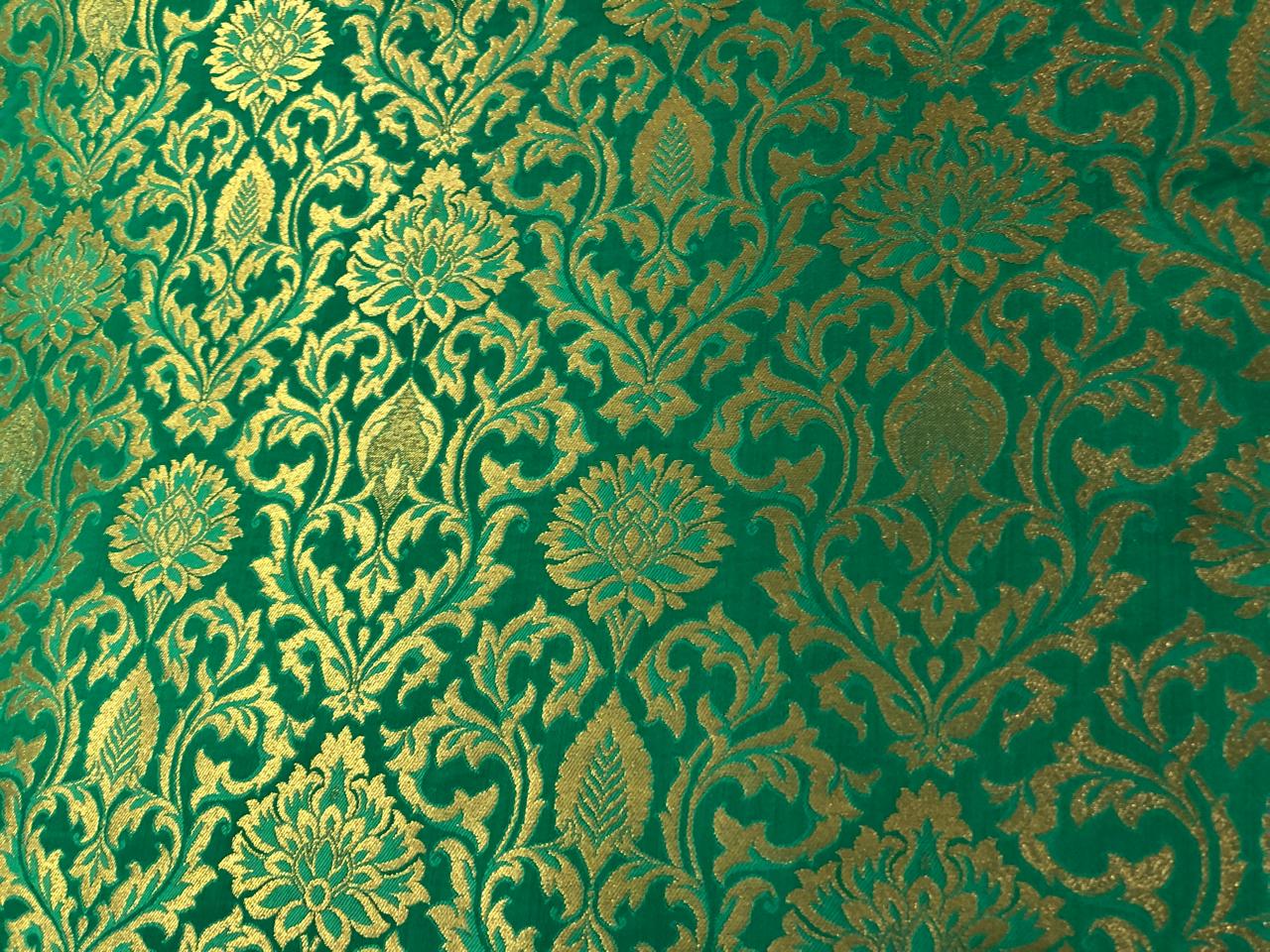 Brocade fabric available in 4 colors 44" WIDE  burgandy/royal blue/ rouge pink and green BRO827A
