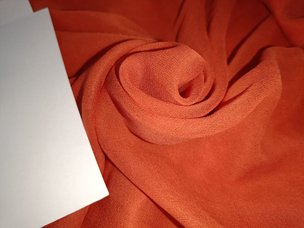 100% silk Georgette 47 grams rusty orange 44" wide [12948]
