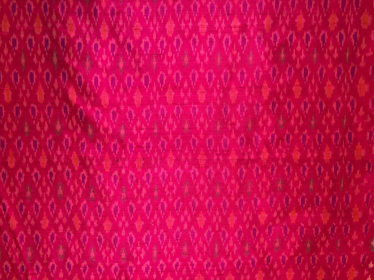 100% pure silk dupion ikat fabric pink color 44" wide available in 3 combinations[18470/71/72]