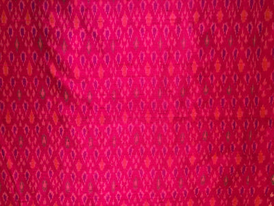 100% pure silk dupion ikat fabric pink color 44" wide available in 3 combinations[18470/71/72]