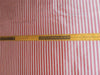 100 % Silk taffeta red and dark ivory colour 4mm stripe 54&quot;wide TAFS2