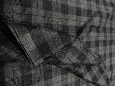 Light weight Suiting plaids TWEED Fabric 58" available in 2 colors DARK BROWN AND BROWN PLAIDS AND BLACK AND GREY PLAIDS [15825/24]