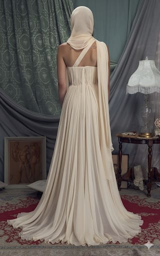 100% Silk Georgette Premium Sheer natural white [dyeable]  60g/m² 137cm Wide Bridal Gown