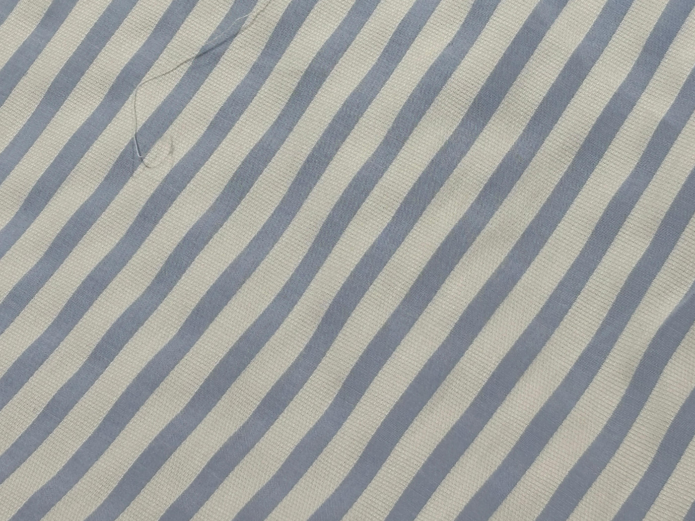 100% Cotton Poplin 58" wide blue  yarn dyed striped structured design  [17770]