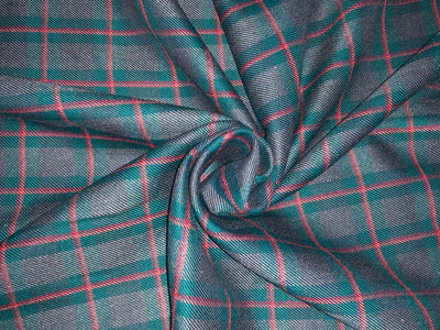 British Tweed Premium Suiting plaids Fabric 58" wide green,tan and burgandy[16969]