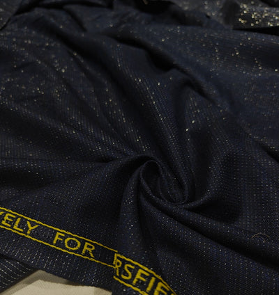 Suiting Billionaire  fabric 82 % sustainable bamboo x 18 % metallic lurex navy blue [17726]