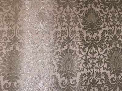 Silk Brocade fabric white with silver jacquard BRO1087[2]