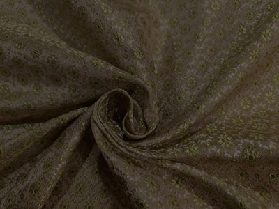 SILK BROCADE FABRIC IRRIDESCENT GREEN COLOR 44" INCH BRO47[3]