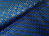 SILK BROCADE FABRIC Royal BLUE & Metallic GOLD COLOR 44" WIDE BRO392[5]