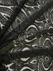 Beautiful Embroidery  LACE fabric BLACK 58" WIDE
