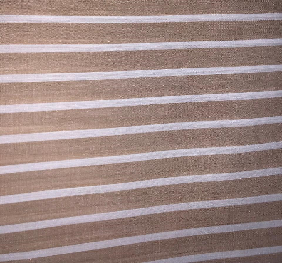 100% Cotton Poplin 58" wide  stripes available in 2 colors beige and chocolate brown[17811/812]
