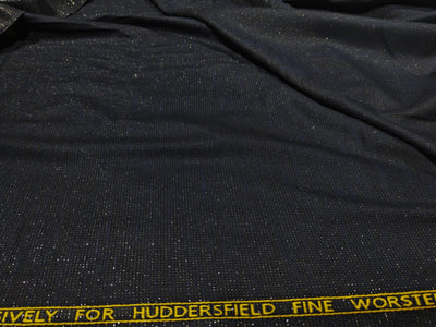 Suiting Billionaire  fabric 82 % sustainable bamboo x 18 % metallic lurex navy blue [17726]