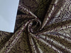 Silk Brocade fabric  44" wide available in 6 colors [BLACK NAVY WINE GOLD BURGUNDY PURPLE]BRO883