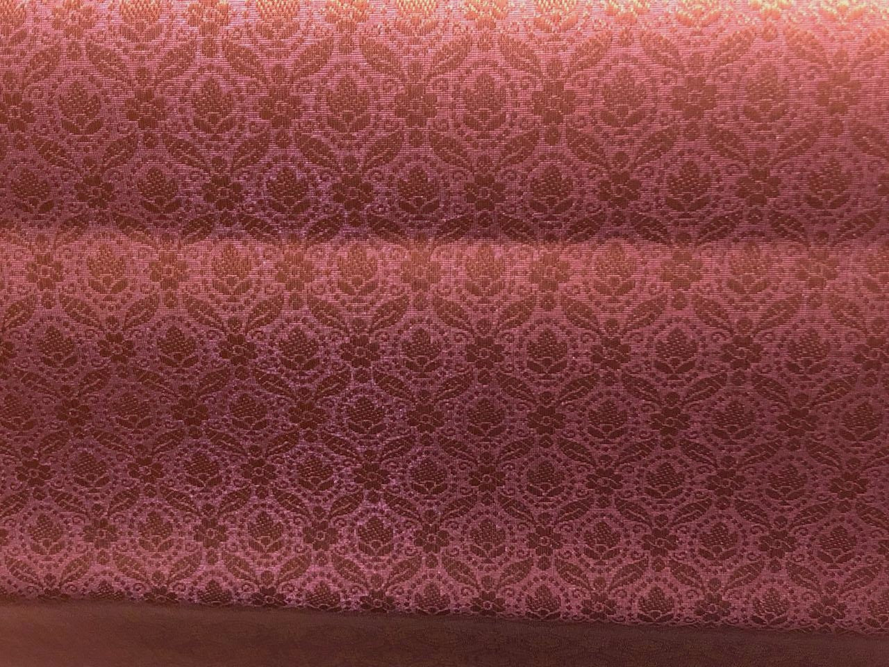 Silk Brocade fabric 44"two tone pink lavender floral jacquard motifsBRO1068[4]