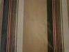 100% Pure Silk Taffeta Fabric beige/gold with multi color stripes 54" wide Taf S#134