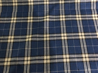 TWEED FANCY Suiting Fabric BLUE AND WHITE BLAIZER  plaids   [16595]