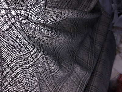 Light weight Suiting plaids TWEED Fabric 58" available in 5 colors BLACK WHITE DARK, RED BLACK, BEIGE BROWN, BLACK WHITE LIGHT,BLUE WHITE[15647-15650/15655]