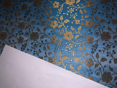 Silk Brocade fabric 44" wide floral Jacquard with metallic gold available in 2 colors BRO938[1/2]