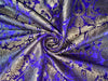 Silk Brocade Fabric Royal  blue \X Metallic Antique Gold 44" wide BRO152[1]