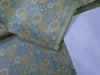 Silk Brocade fabric pastel green and gold color 44" wide BRO886A[3]