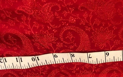 Silk Brocade fabric self jacquard paisleys available in 3 colors red , pink and coral BRO1100[1/2/3]