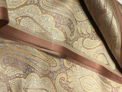 Silk Brocade fabric 44" wide paisley jacquard available in 3 colors pink and blue ,red and green and pastel pink and slate blue BRO1037