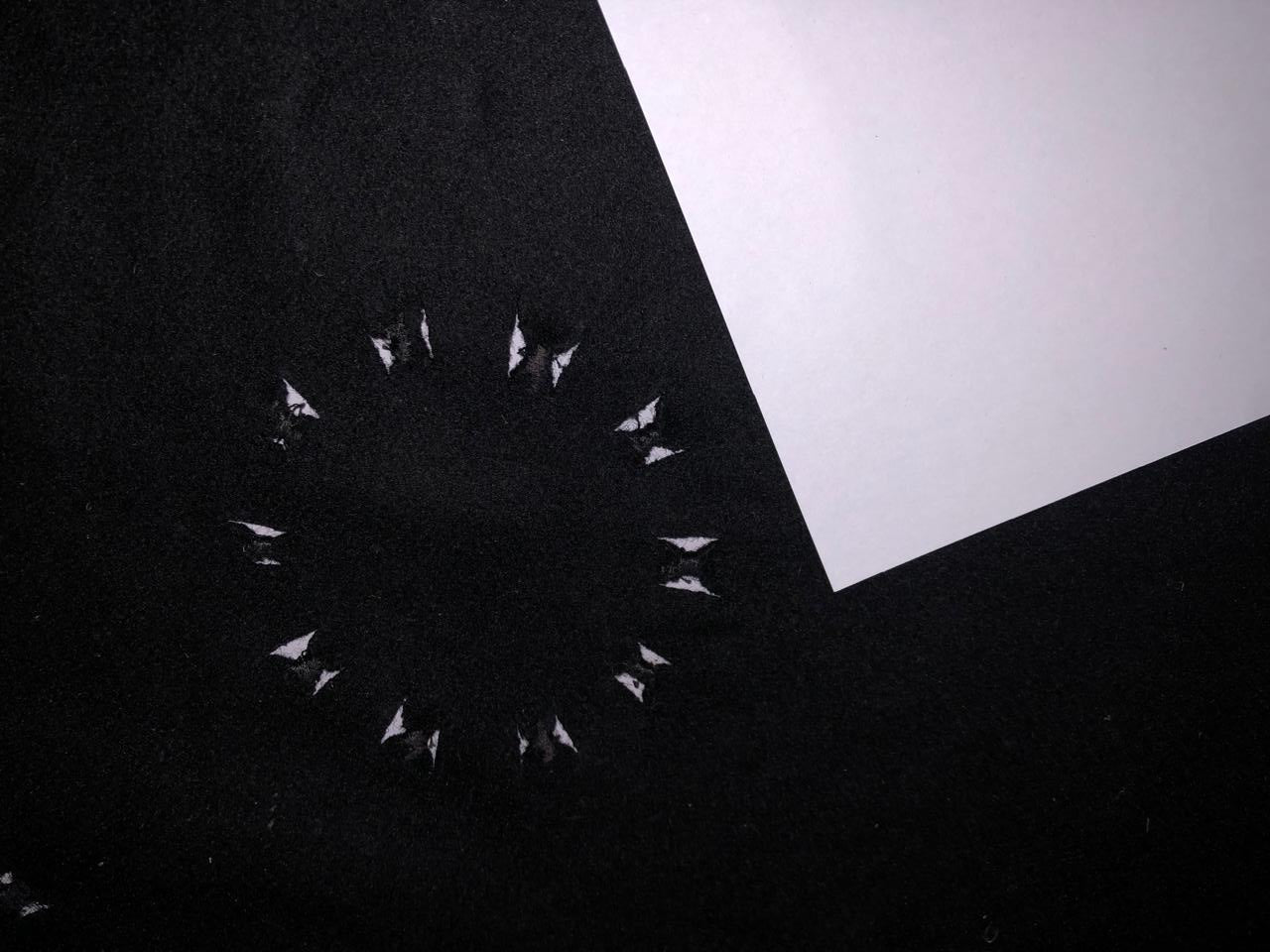 SILK  WOOL EMBROIDERY 54" wide BLACK  [16961]