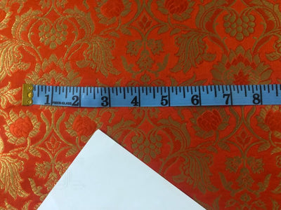 Silk Brocade fabric 44" wide BRO719C[1-6]available in 6 colors BURGANDY ,MANGO ,PURPLE ,GREY, BLUE ,ORANGE