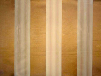 100% silk taffeta jacquard ribbed stripe dark cream and caramel  54" wide TAFSJ16[1]