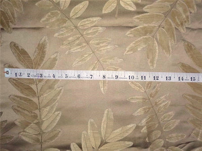 100% silk taffeta jacquard gold with leaf design 54" wide TAFJ24[1]