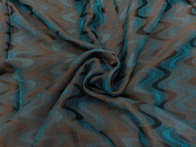 100% silk crepe 16 momme JACQUARD two tones available in 3 colors teal/navy , green/burgundy ,red/gold 44" wide [18369/70/71]