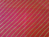 Silk Brocade in raw silk fabric Two tone pink x orange with gold metallic stripe 44" wide BRO880A[2]