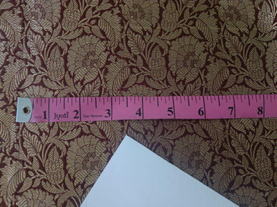 Silk Brocade fabric  44" wide available in 6 colors [BLACK NAVY WINE GOLD BURGUNDY PURPLE]BRO883