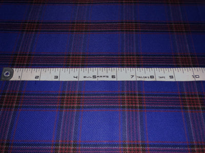 Light weight Suiting plaids TWEED Fabric 58" available in 4 COLORS BEIGE BROWN PLAIDS, CHARCOAL GREY /SILVER GREY PLAIDS/ROYAL BLUE/RED/NAVY,ROYAL BLUE/TAN [15656-15659]