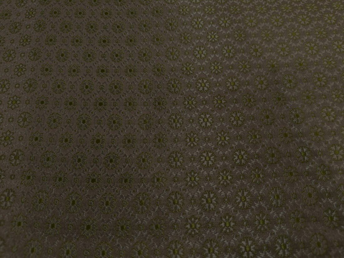 SILK BROCADE FABRIC IRRIDESCENT GREEN COLOR 44" INCH BRO47[3]