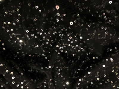 NET fabric with silver sequins 44" wide [18388]