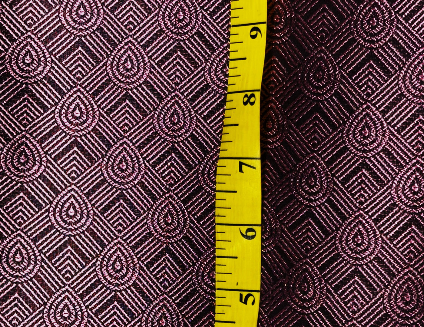 Brocade Fabric  mulberry geometric motif  all over Jacquard 44" BRO1029[3]