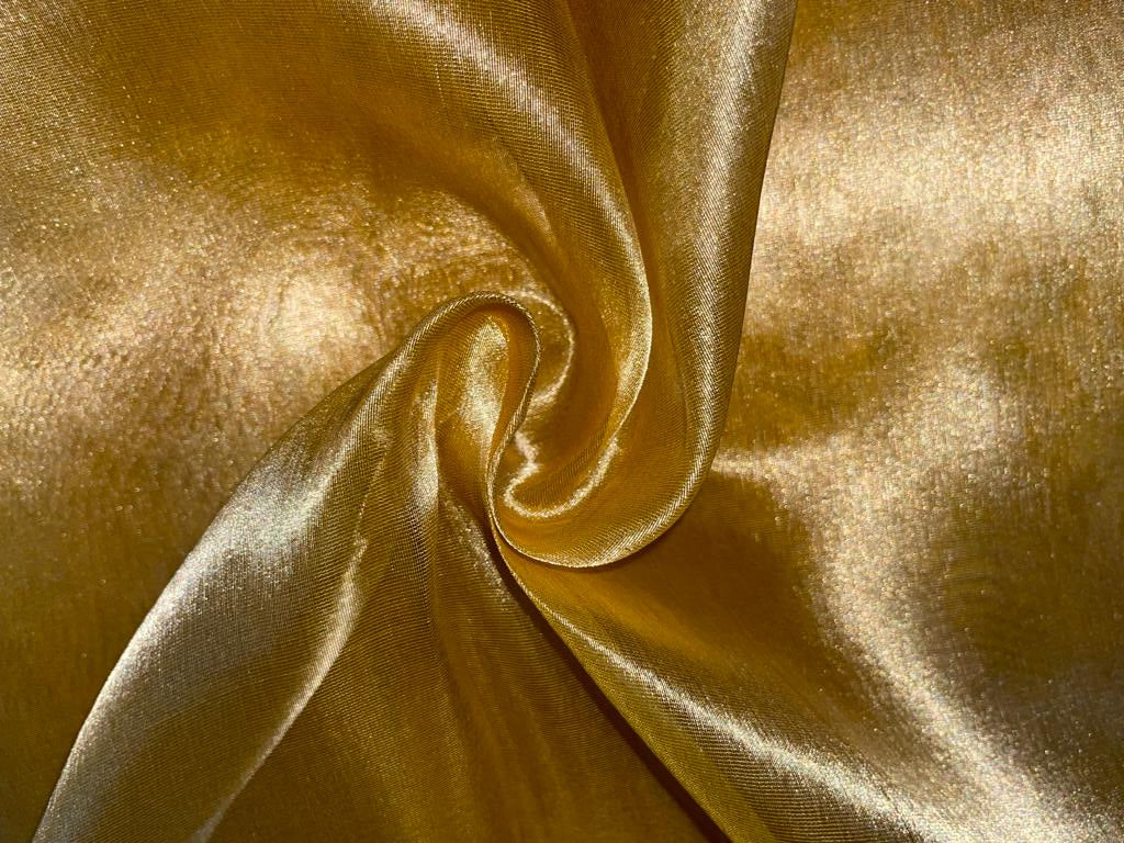 Silk Sheer  Glitter metallic tissue fabric available in two colors silver and gold