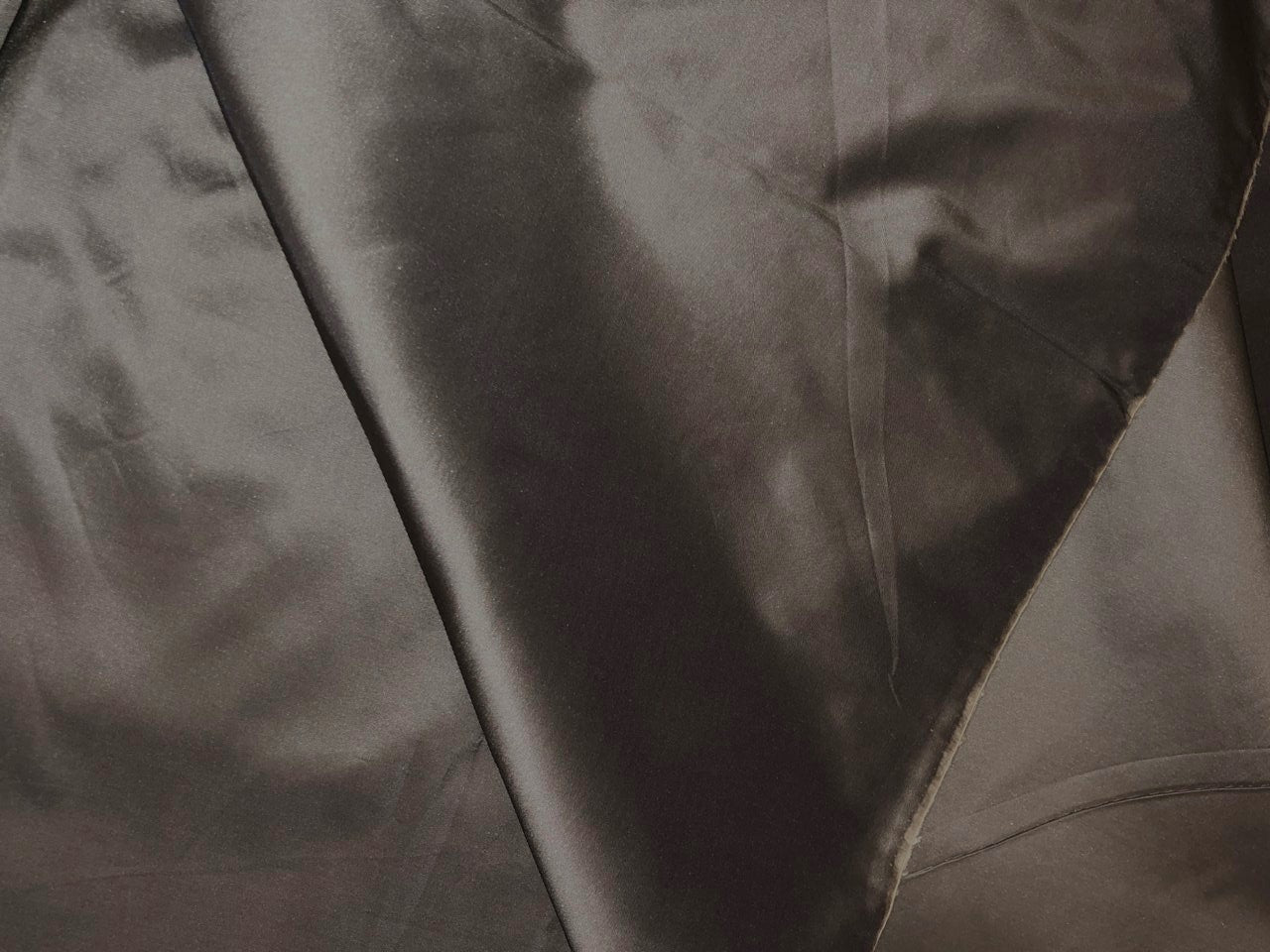 100% Pure SILK TAFFETA FABRIC warm grey [golden cream x charcoal] color 54" wide TAF64[5]